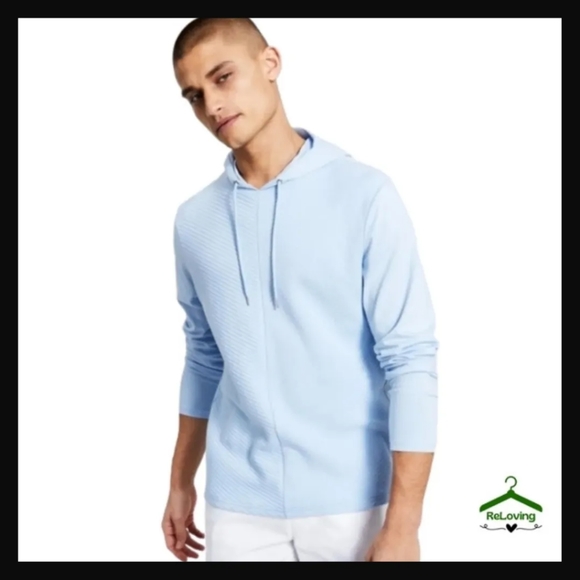 INC International Concepts Other - INC International Concept ribbed changed hoodie sky blue size XL